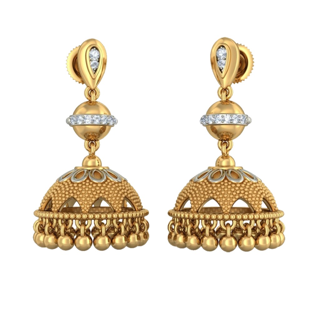 gold ladies jhumki
