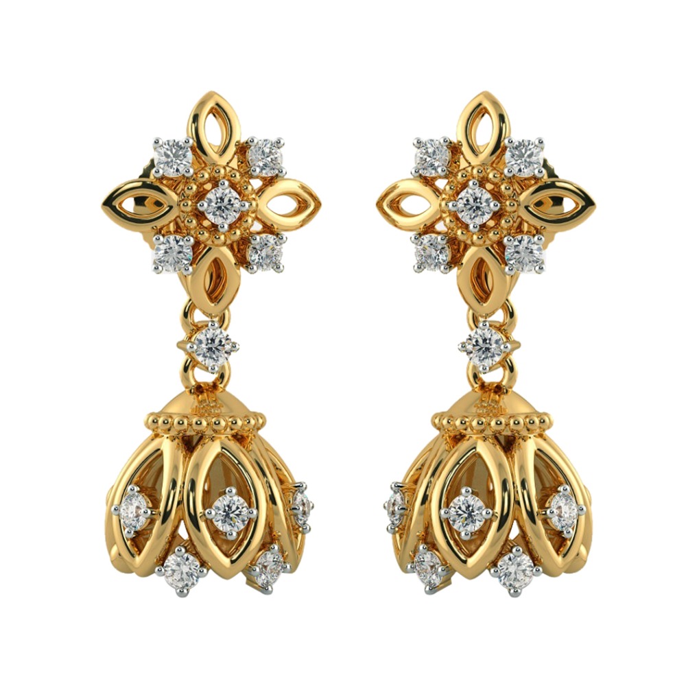 ladies gold jhumki