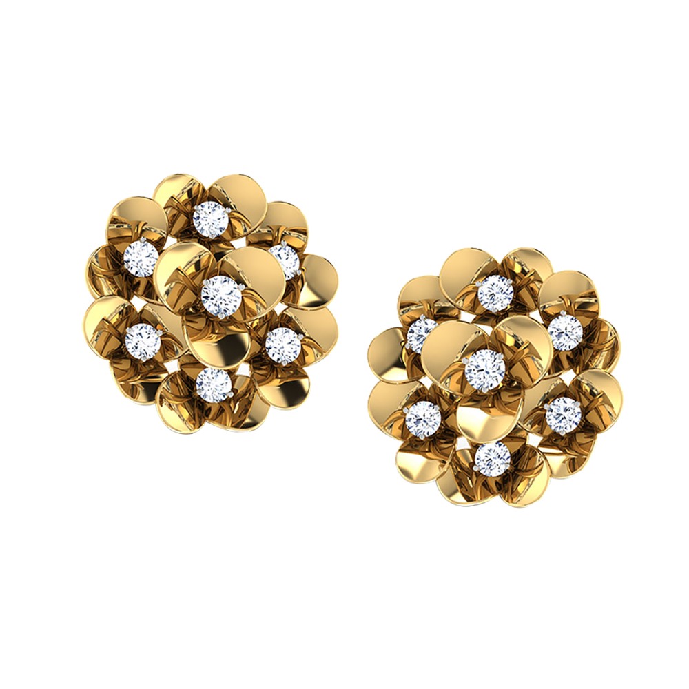 gold clustor studs
