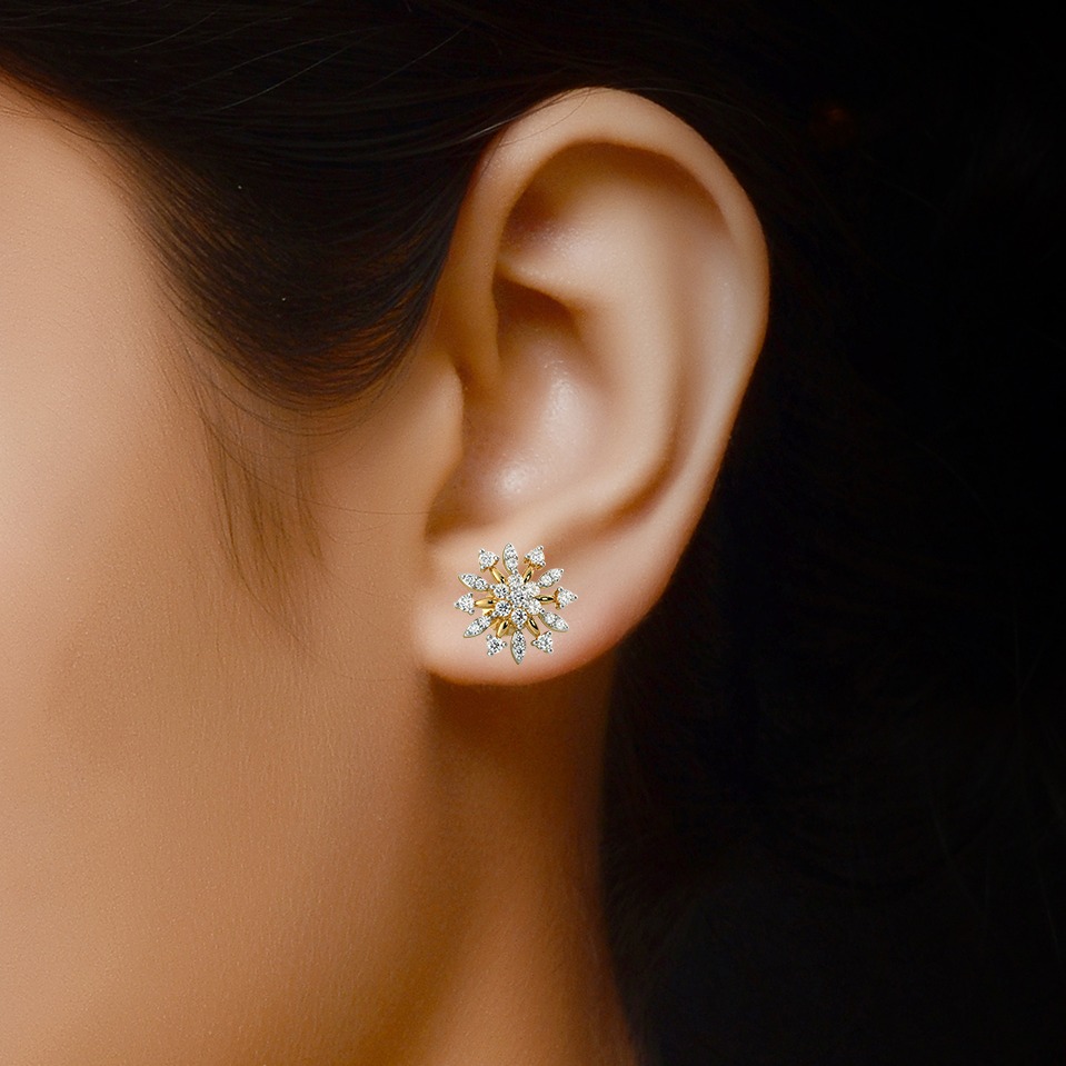 ladies gold studs - Image 2