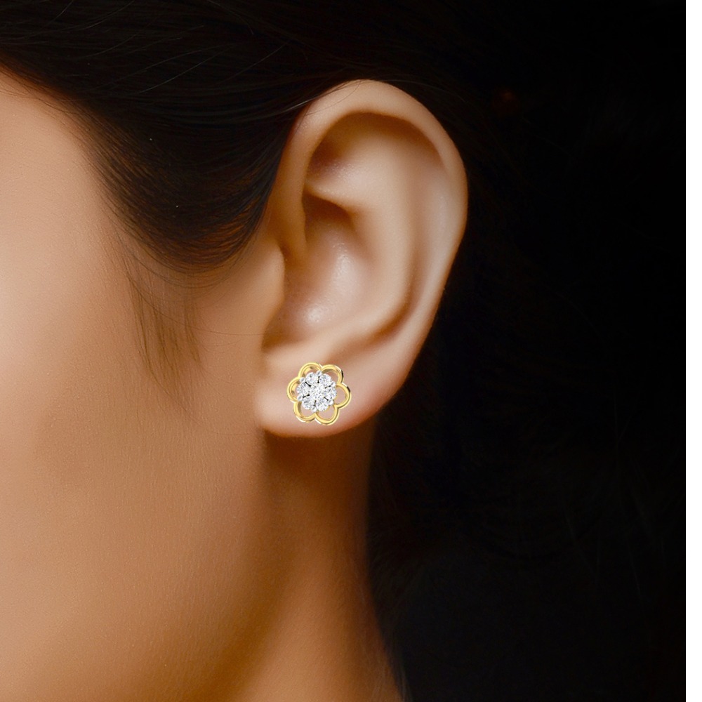 gold rimb studs - Image 2