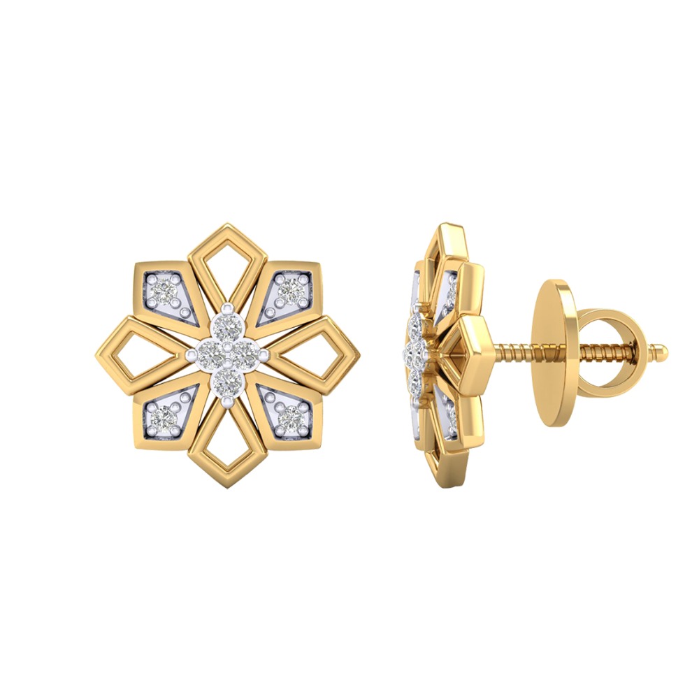 gold diamond studs