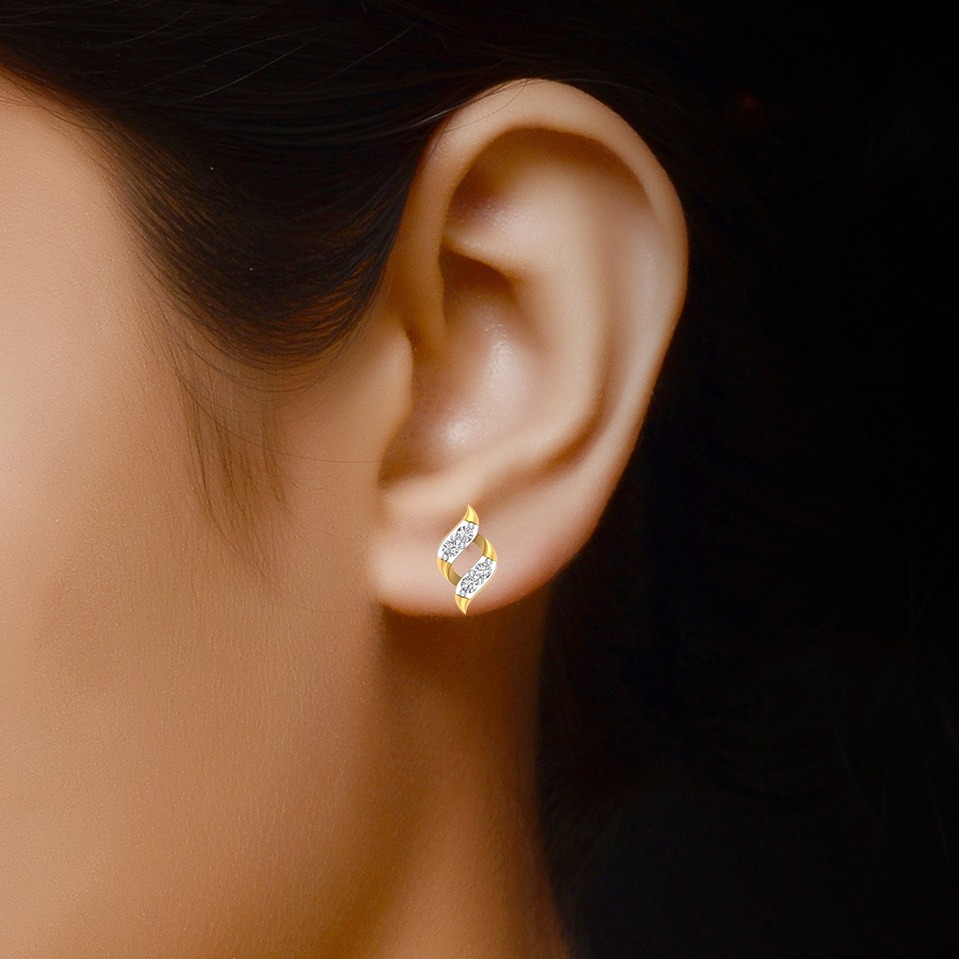 ladies gold studs - Image 2