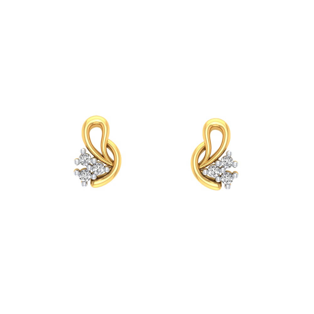 ladies gold studs