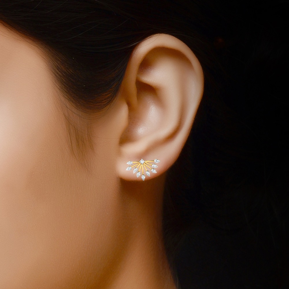 marquise diamond studs - Image 2