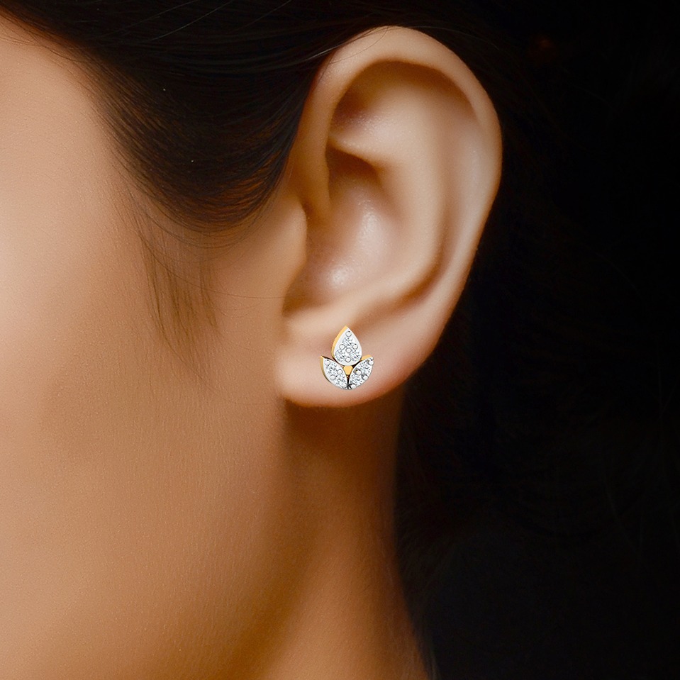 pretty leaf studs - Image 2