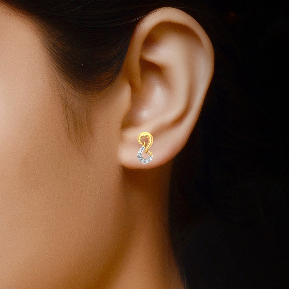 gold diamond studs - Image 2