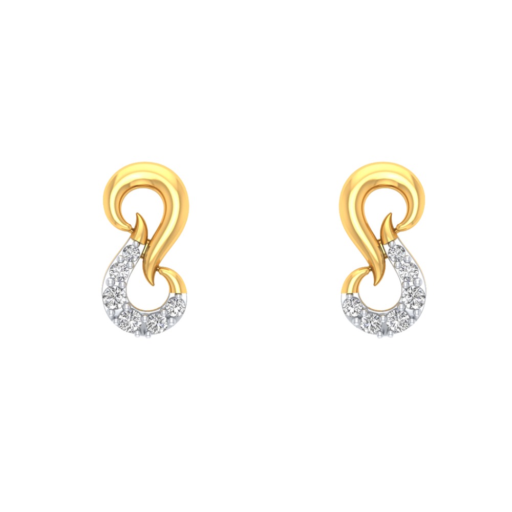 gold diamond studs