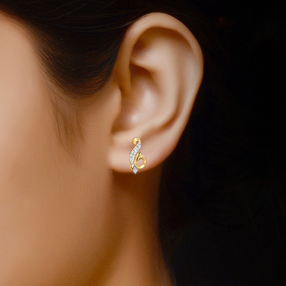 diamond gold studs - Image 2