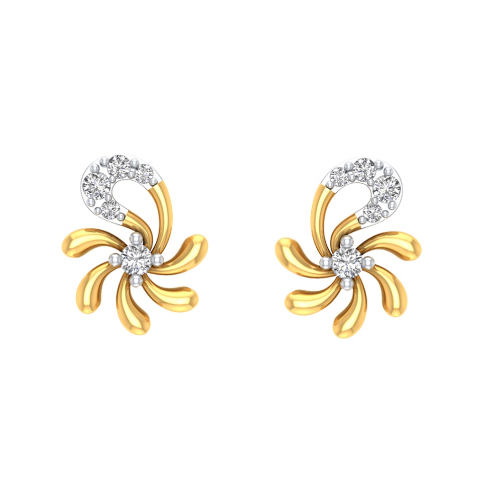 flower diamond studs