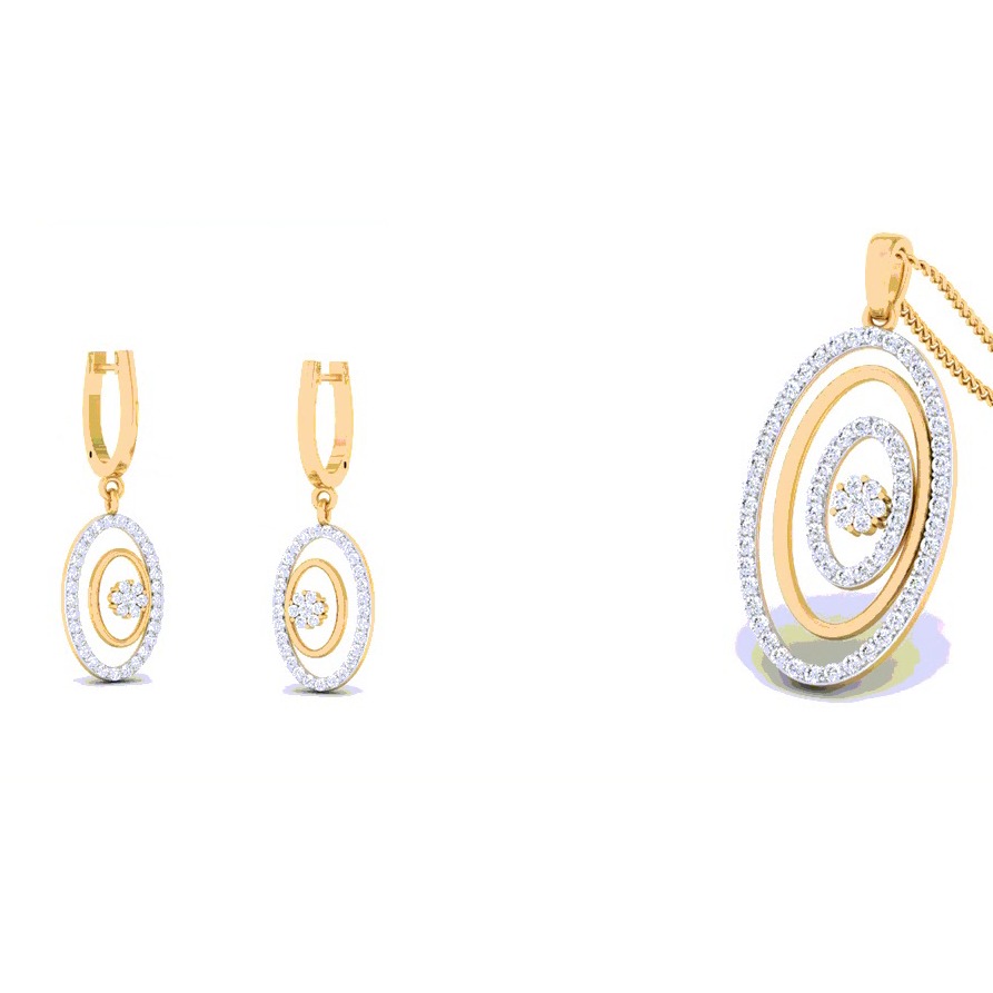 oval pendant set