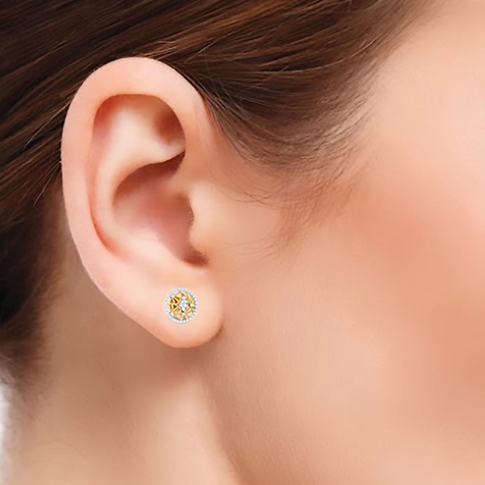 SPIDER NET STYLE GOLD STUDS - Image 2