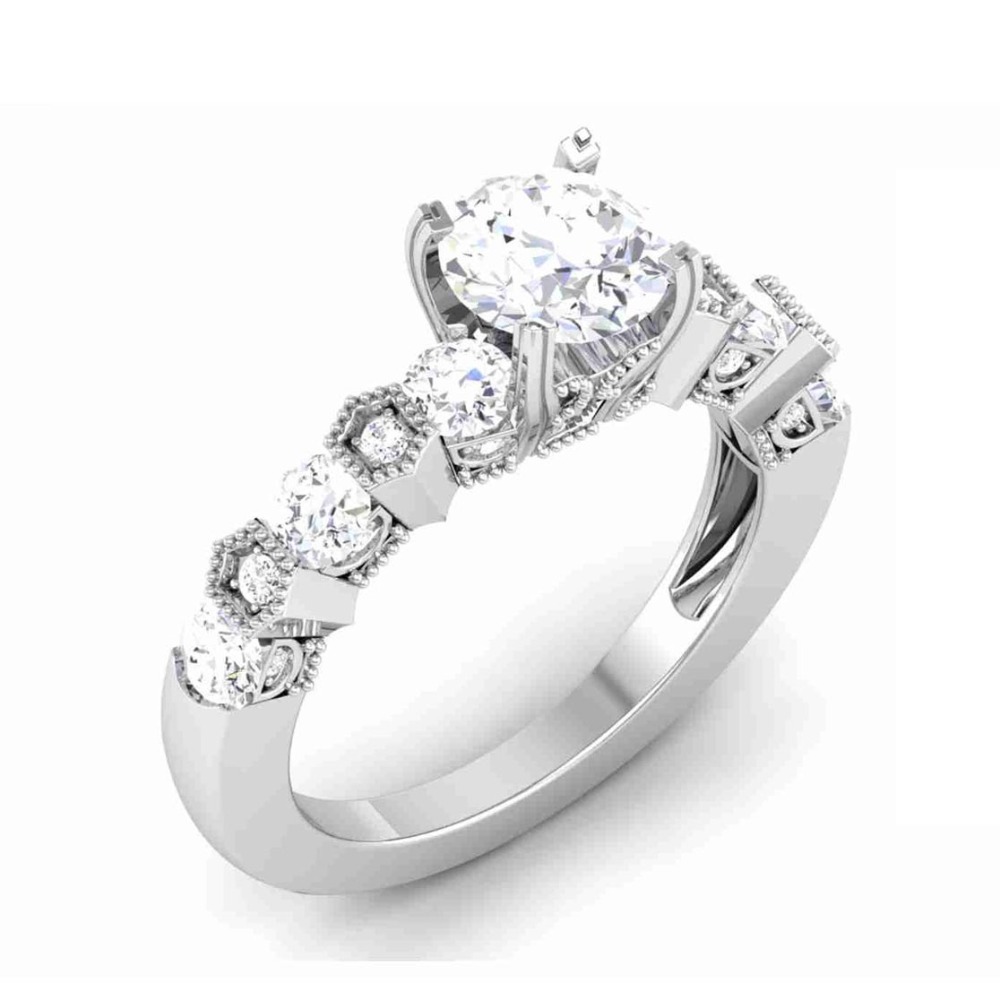 14KT SOLITAIRE SQUARE RING