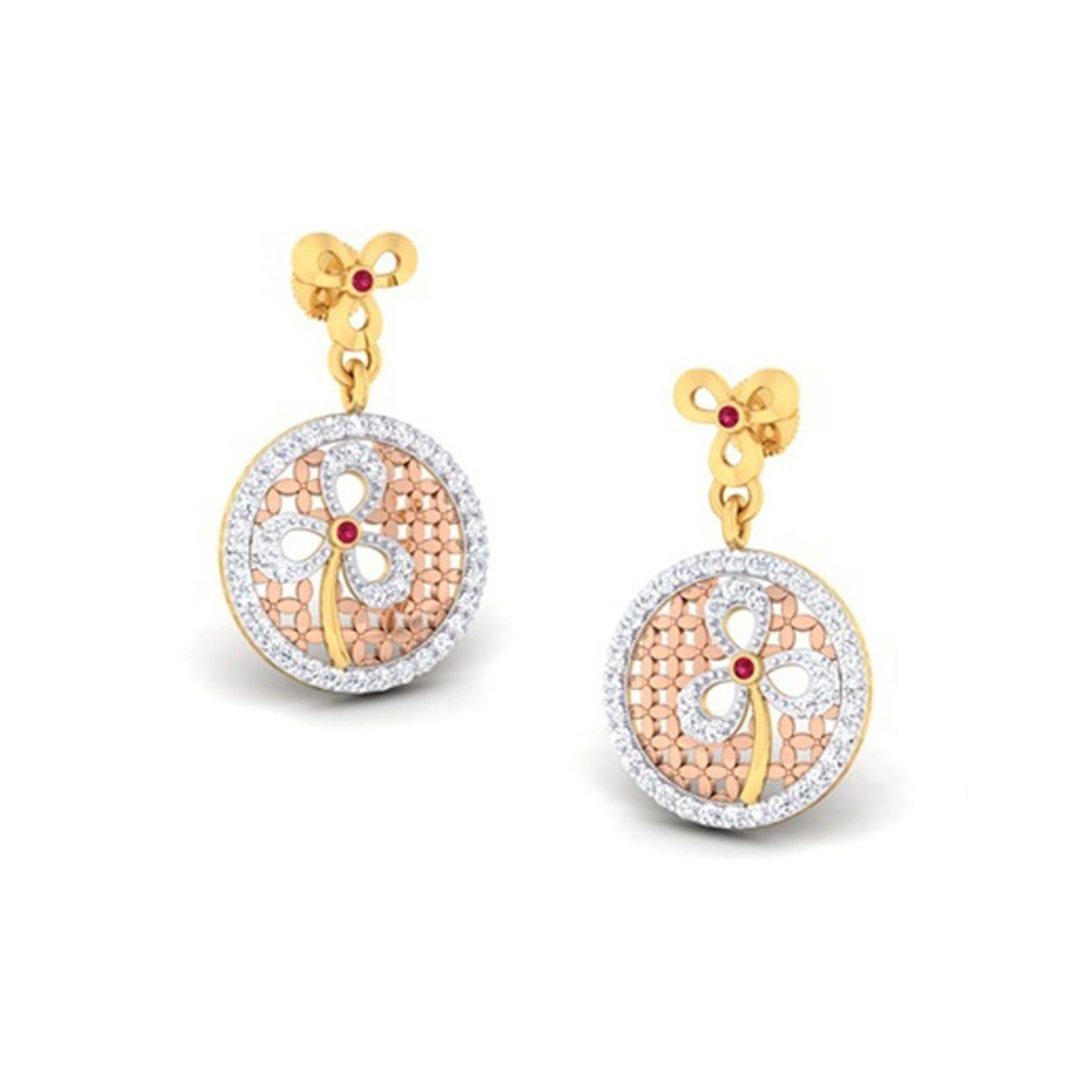 rosegold diamond earring