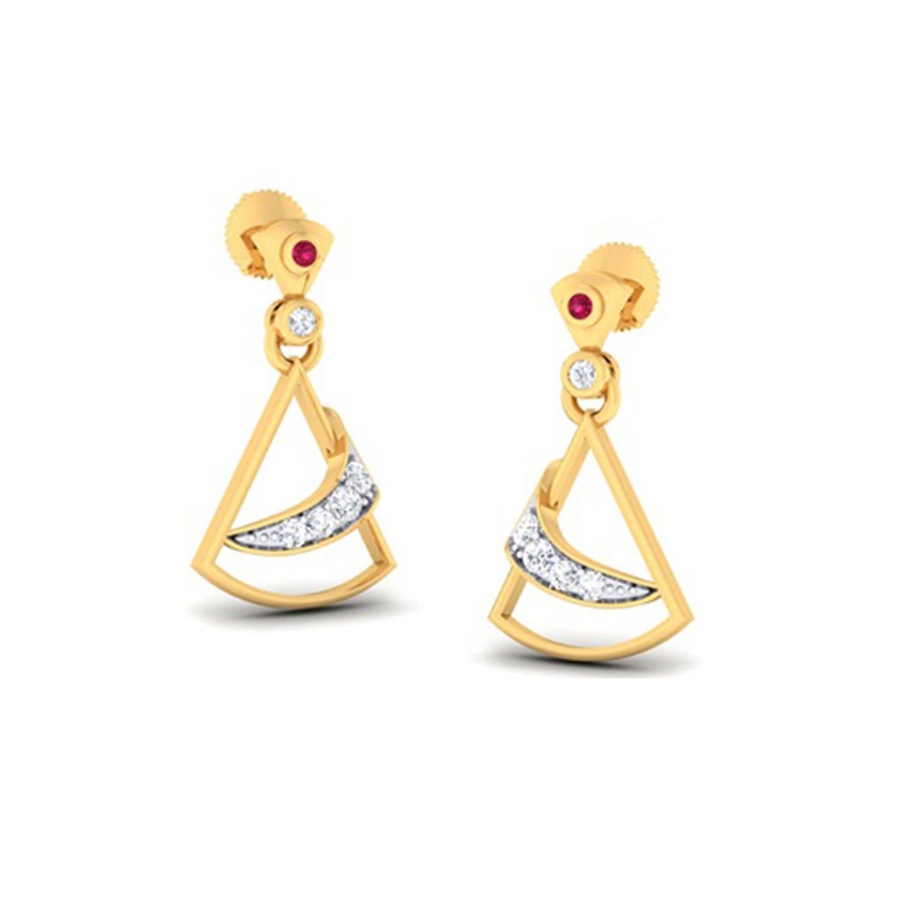 diamond gold earring