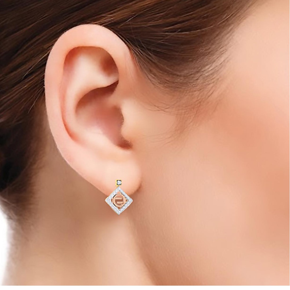 turned square earring - Image 2