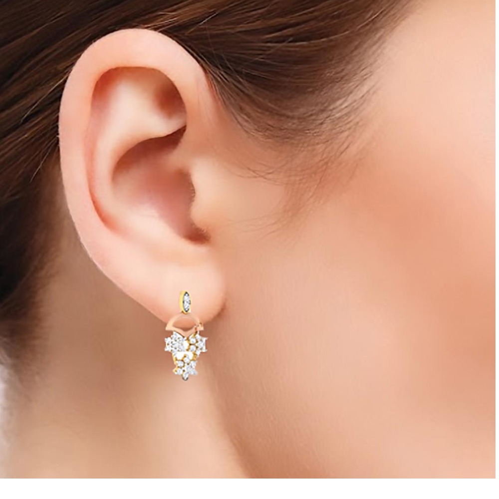 2 tone loop earring - Image 2
