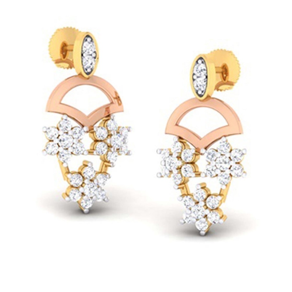 2 tone loop earring
