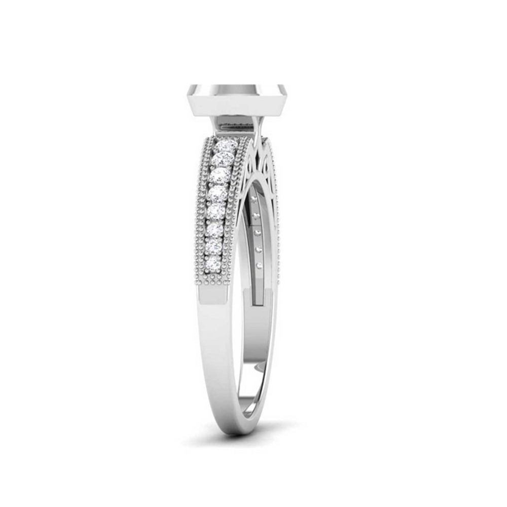 14KT SILVER DIAMOND RING