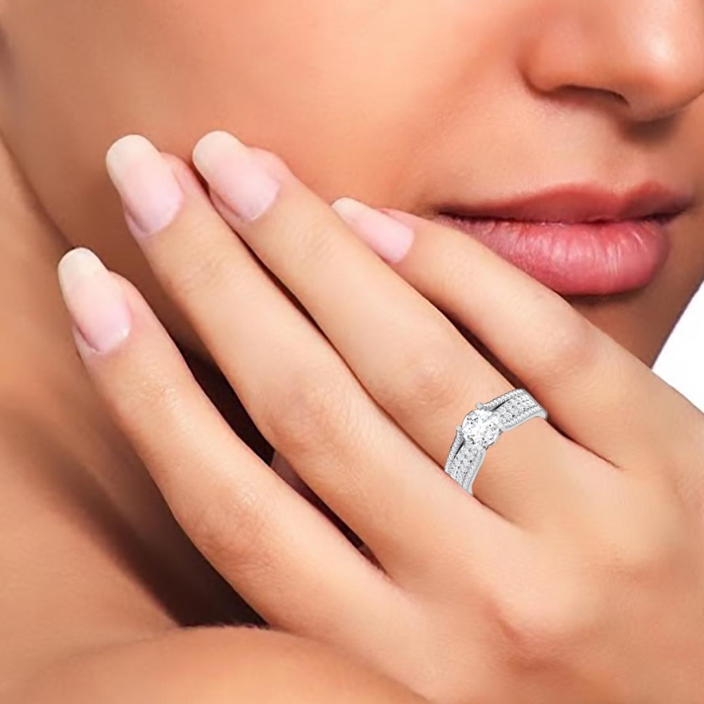 14KT SILVER SOLITIER S SHAPE RING - Image 2