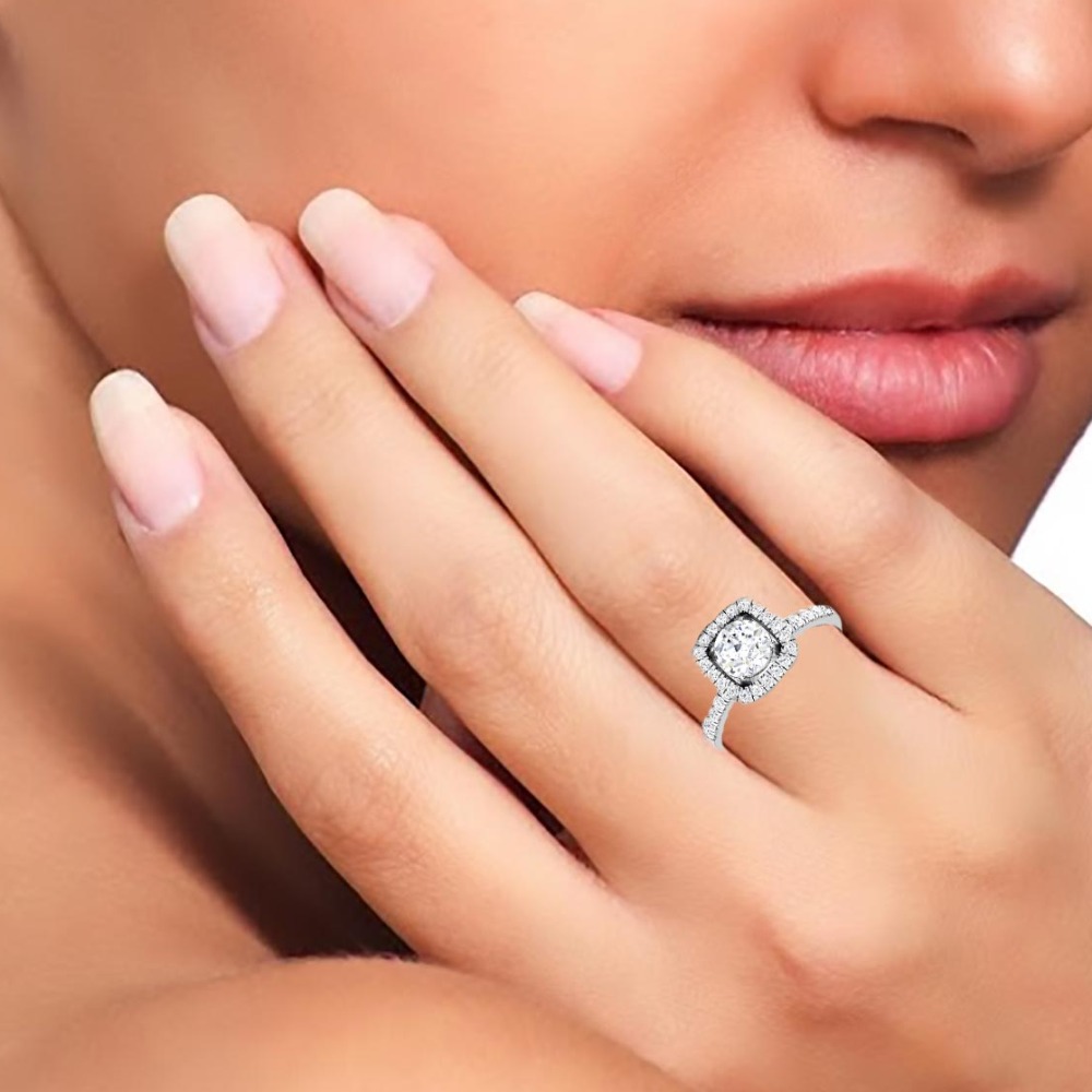 14KT SILVER SOLITIRE RING - Image 2