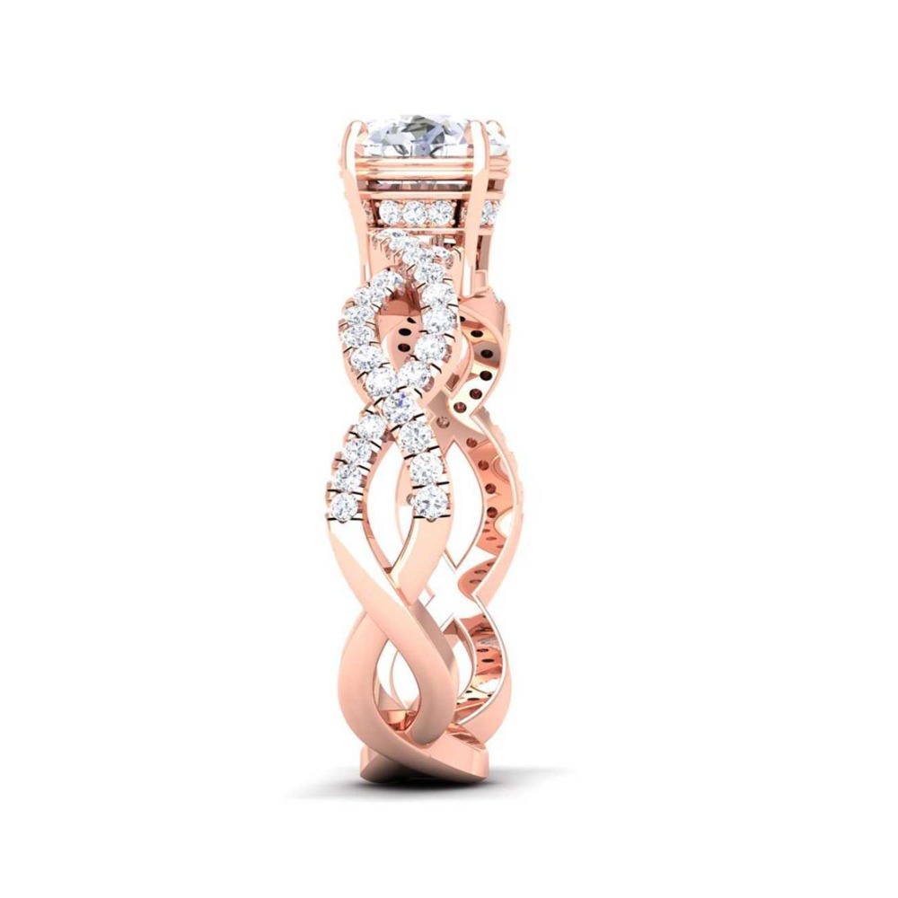 14kt rose gold wavy ring - Image 2
