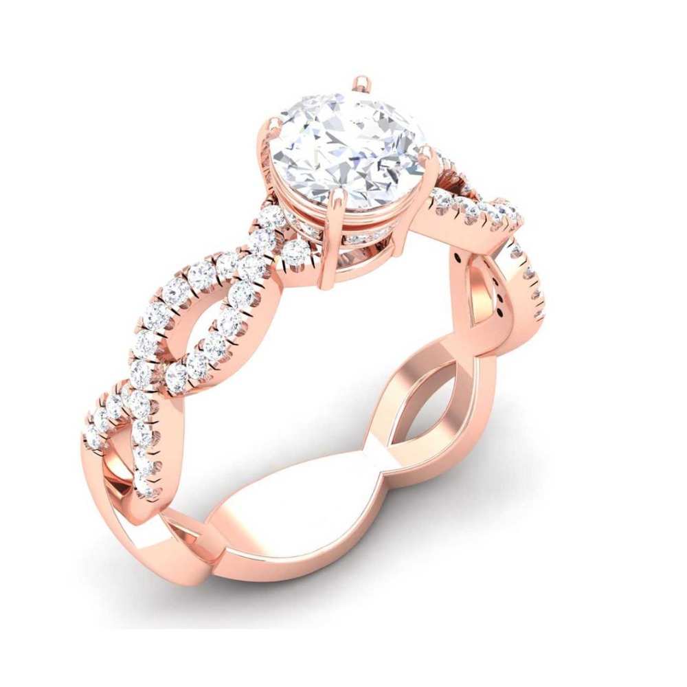14kt rose gold wavy ring