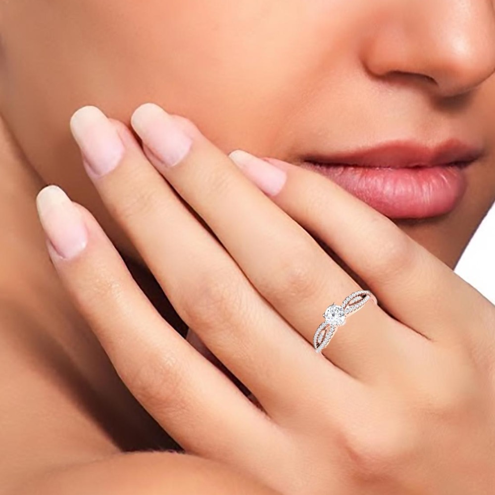 14KT ROSE GOLD SOLITAIRE RING - Image 2