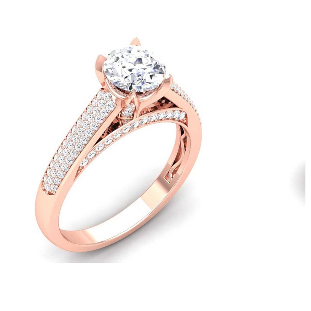 14KT ROSE GOLD SOLITAIRE RING