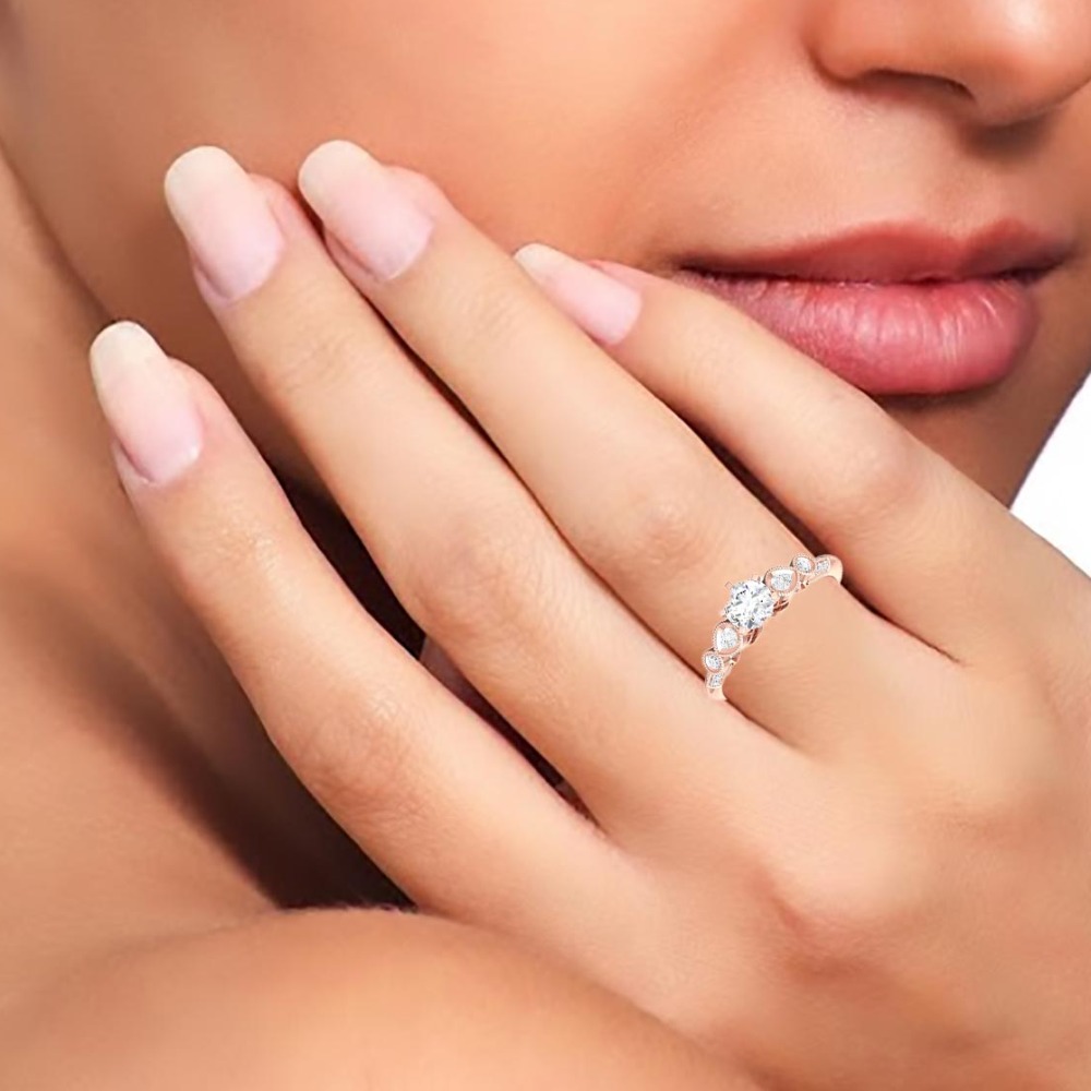 14KT ROSE GOLD DESIGNER RING - Image 2