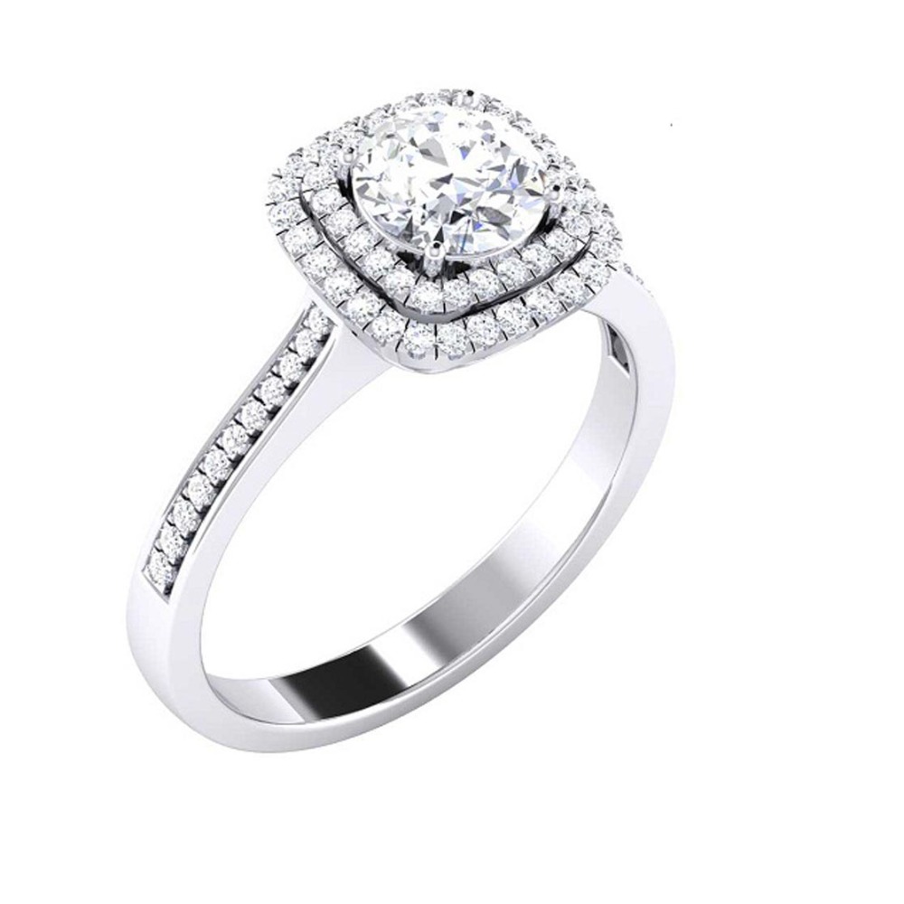 14KT SILVER SQUARE SHAPE RING