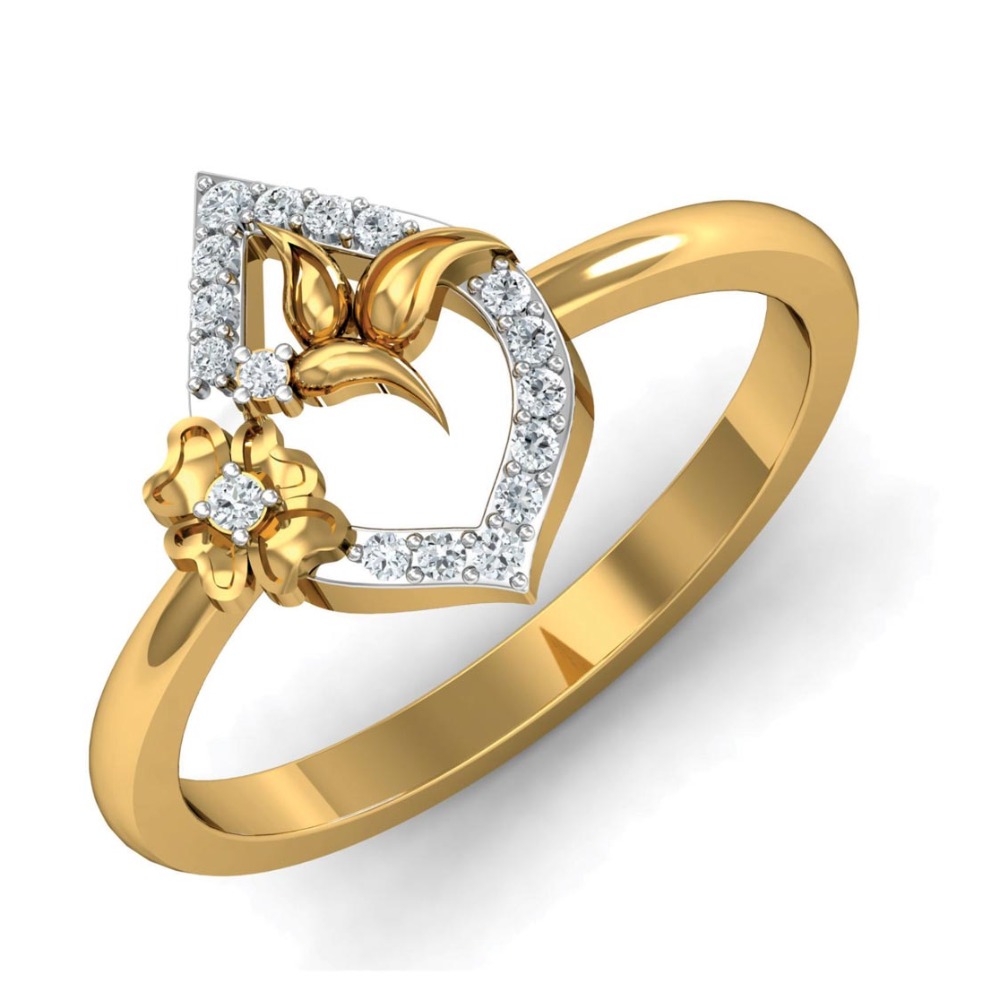 14KT LEAVES SHAPE RING