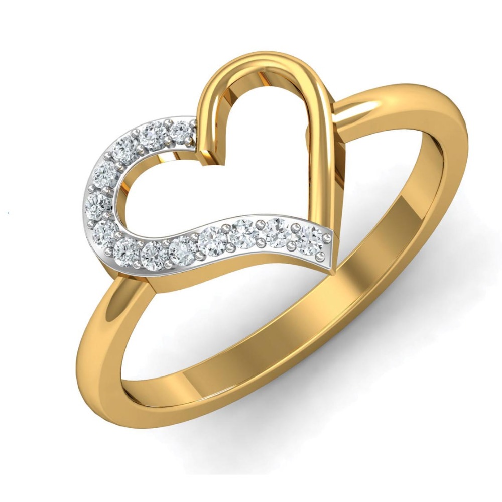 14KT HEART SHAPE DIAMOND RING