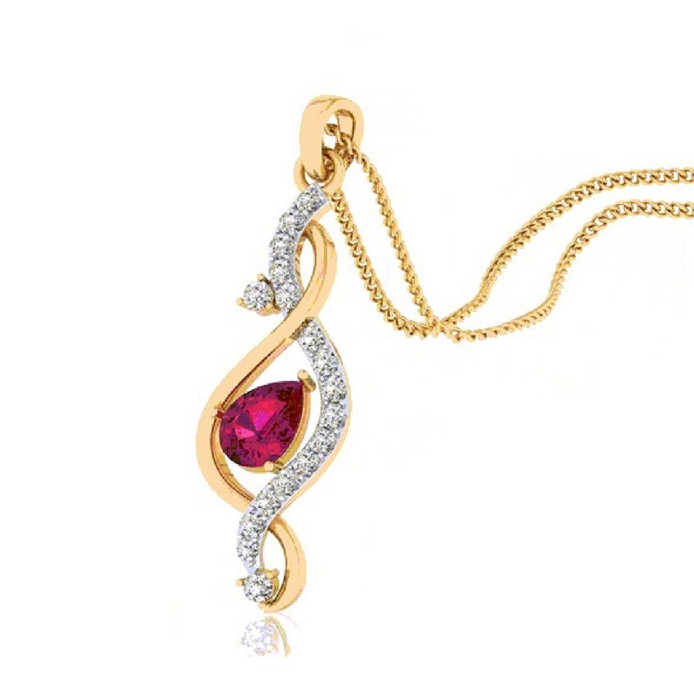 PEAR STONE PENDENT