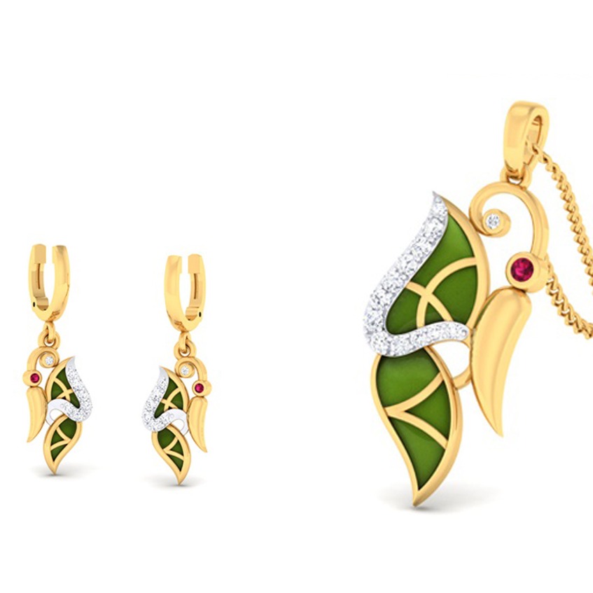 butterfly pendant set
