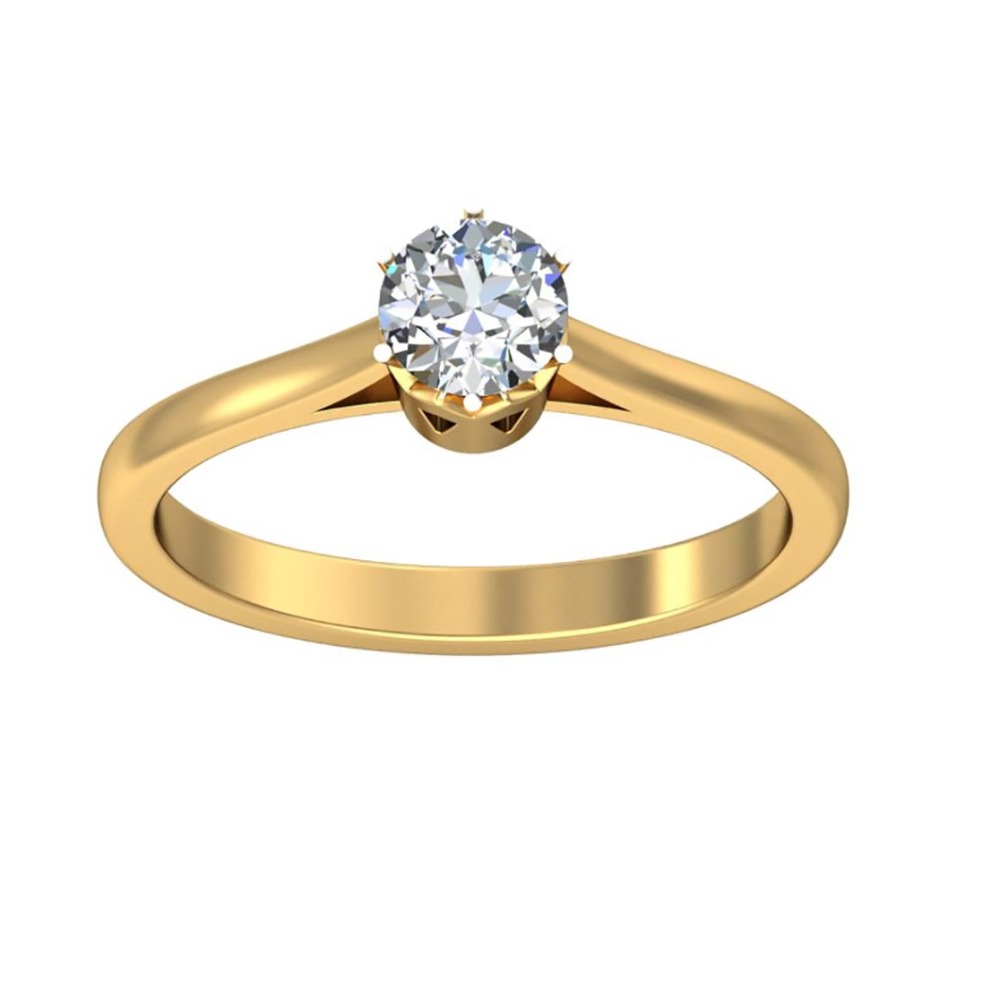 14KT SOLITAIRE SINGLE DIAMOND RING
