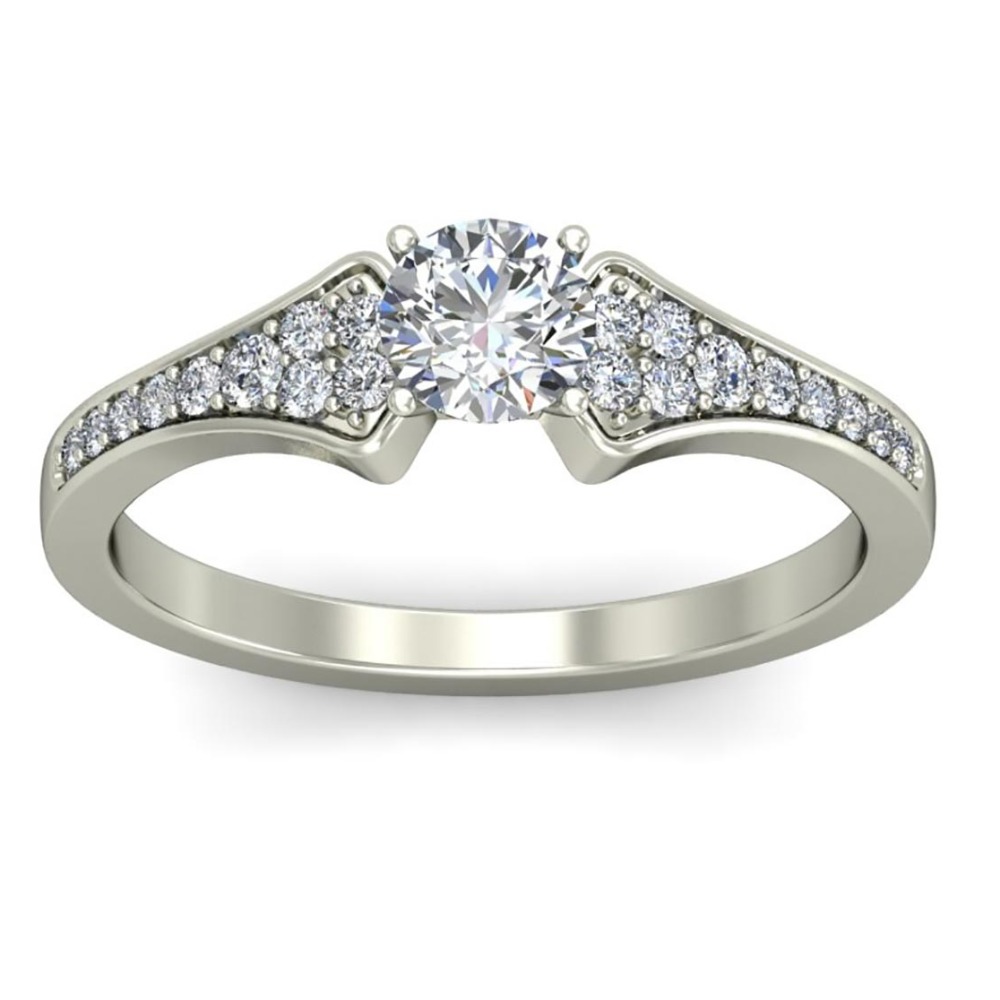 14kt silver diamond ring - Image 2
