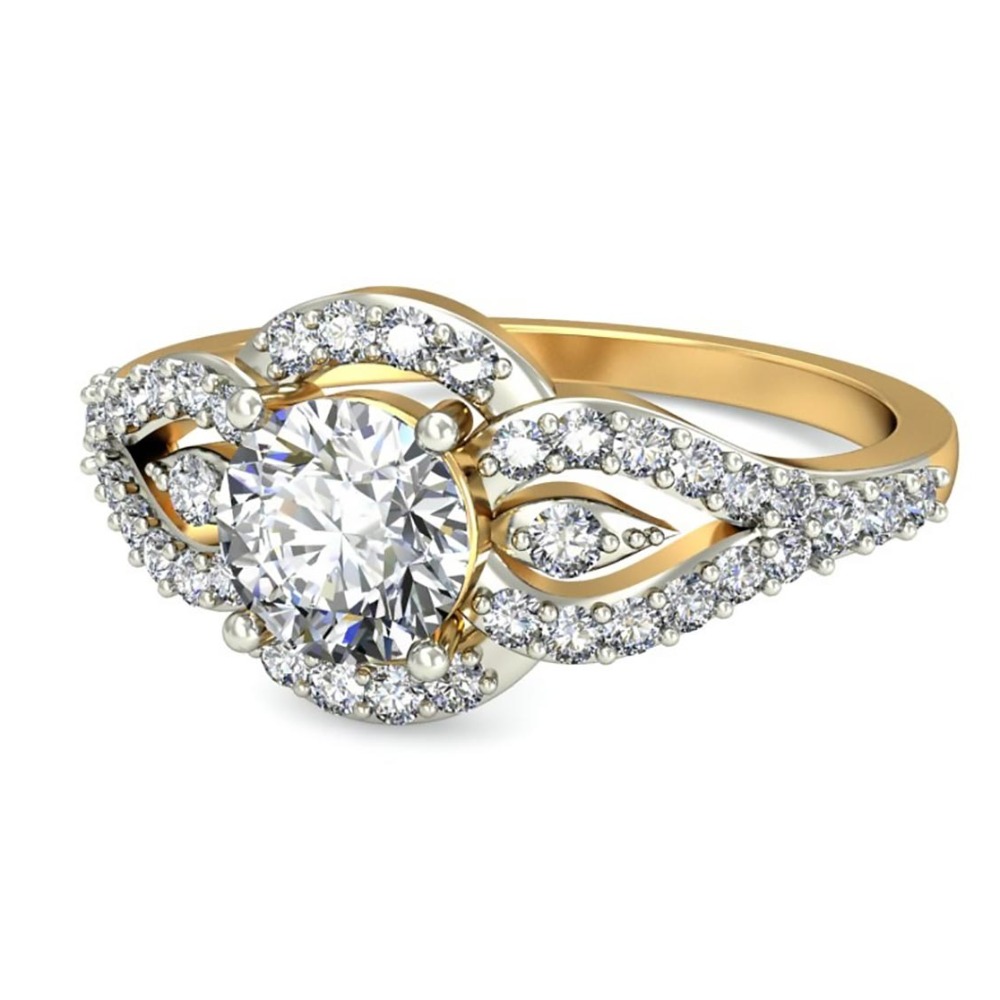 14kt solitaire designer ring