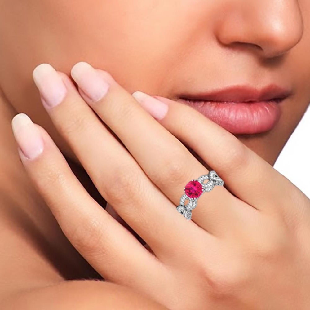 14K GOLD DESIGNER STONE RING - Image 2