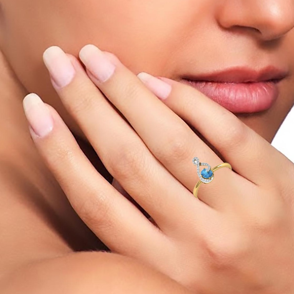 14KT GOLD MUSIC SHAPE RING - Image 2