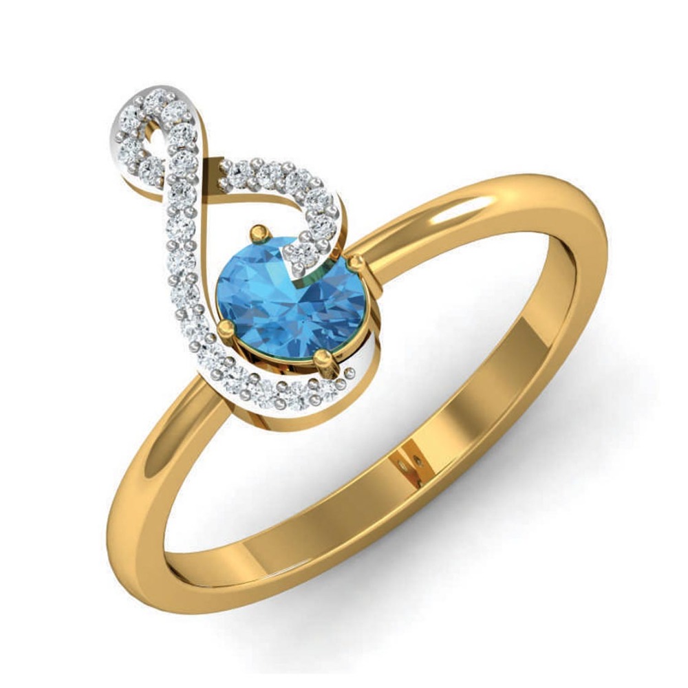 14KT GOLD MUSIC SHAPE RING