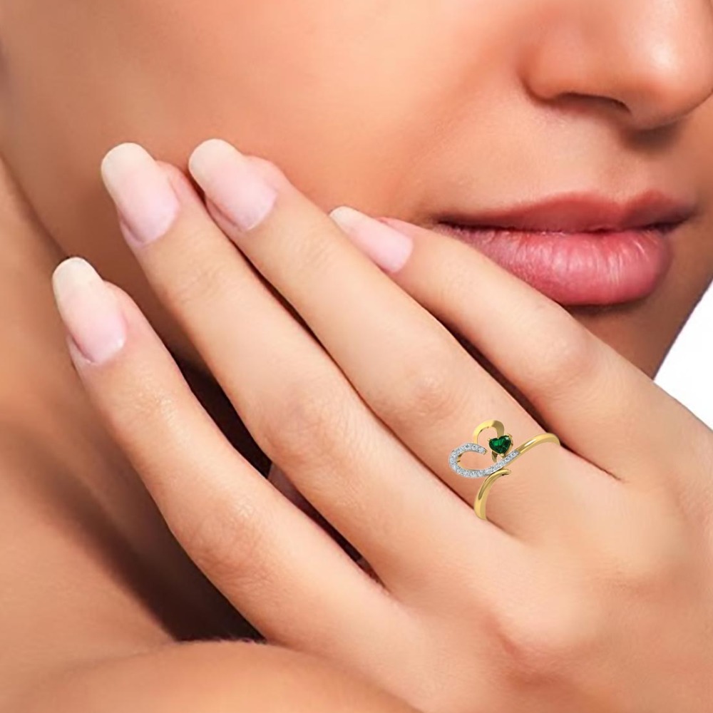 14kt gold heart shape ring - Image 2