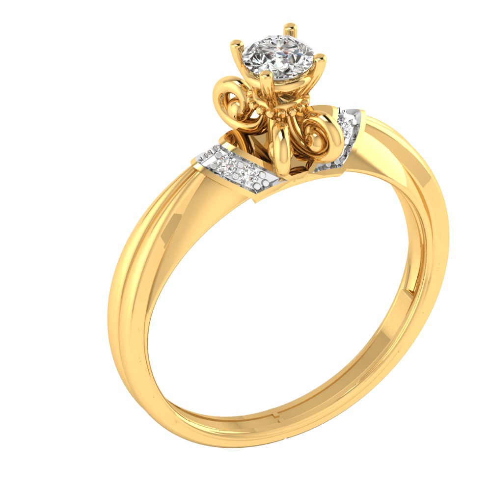 14KT SOLITAIRE  DIAMOND RINGV