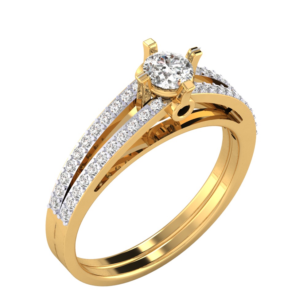 14KT GOLD FANCY DIAMOND RING