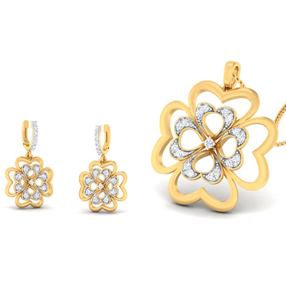 heart flower pendant
