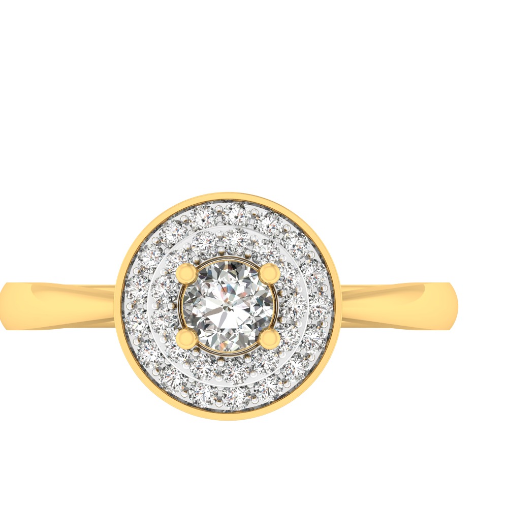 14KT ROUND& ROUND RING - Image 3