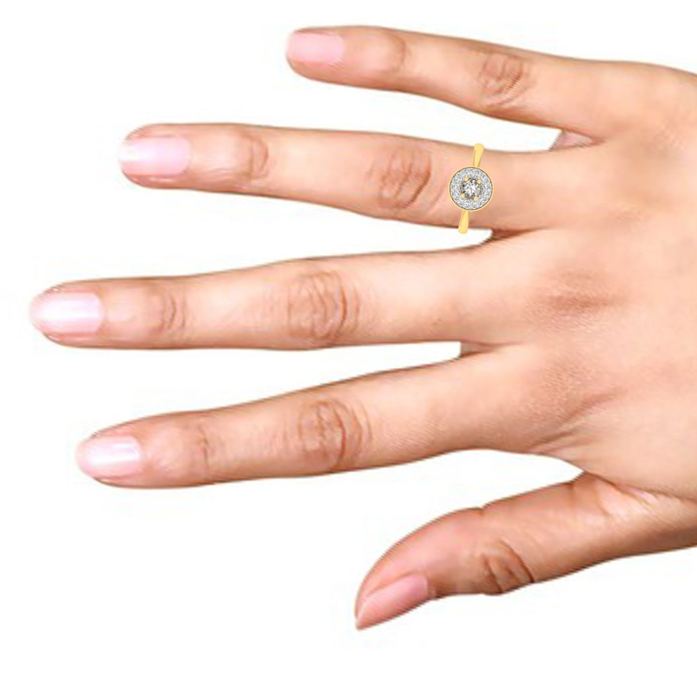 14KT ROUND& ROUND RING - Image 2