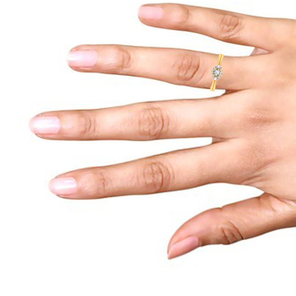 14KT SOLITAIRE RING - Image 2