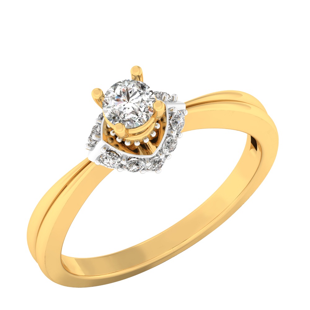 14KT SOLITAIRE RING