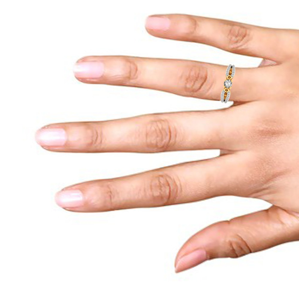 14KT GOLD SOLITAIRE RING - Image 2